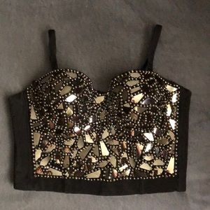 METALLIC BUSTIER